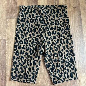 Wild Fable Leopard Print Bike Shorts - Black & Tan
